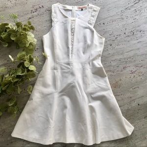 Rebecca Taylor cream dress stretch! Tailored small
